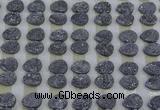 CGC243 12*16mm flat teardrop druzy quartz cabochons wholesale