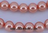 CGL292 10PCS 16 inches 4mm round dyed glass pearl beads wholesale