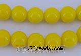CGL865 5PCS 16 inches 14mm round heated glass pearl beads wholesale