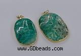 CGP3337 35*45mm - 35*50mm oval fossil coral pendants
