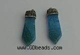 CGP343 12*50mm - 15*55mm arrowhead agate pendants wholesale