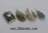 CGP3481 30*40mm - 35*55mm freeform ocean agate pendants