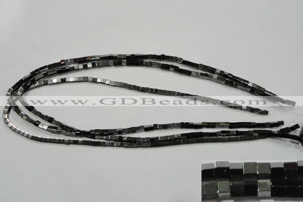 CHE180 15.5 inches 3*3mm cube hematite beads wholesale