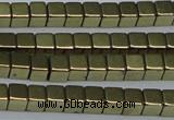 CHE879 15.5 inches 2*2mm cube plated hematite beads wholesale