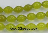 CKA17 15.5 inches 8*10mm rice Korean jade gemstone beads