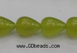 CKA213 15.5 inches 13*18mm teardrop Korean jade gemstone beads