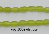 CKA228 15.5 inches 6*8mm faceted teardrop Korean jade gemstone beads