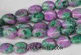 CLA511 15.5 inches 8*10mm oval synthetic lapis lazuli beads