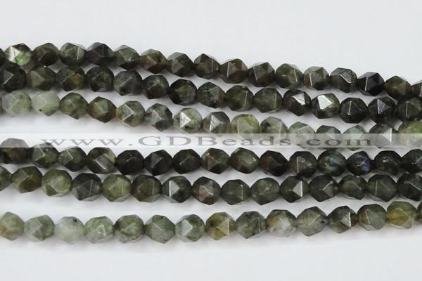CLB453 15 inches 10mm faceted nuggets labradorite gemstone beads