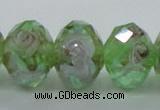 CLG16 13.5 inches 9*12mm faceted rondelle handmade lampwork beads