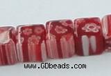 CLG564 16 inches 8*8mm cube lampwork glass beads wholesale
