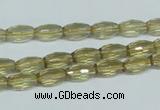CLQ11 15.5 inches 8*12mm faceted rice natural lemon quartz beads
