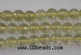 CLQ162 15.5 inches 8mm faceted round natural lemon quartz beads