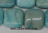 CLR385 15.5 inches 20*20mm square dyed larimar gemstone beads