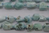 CLR46 15.5 inches 6*7mm – 10*12mm nuggets natural larimar beads