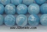 CLR604 15.5 inches 12mm round imitation larimar beads wholesale