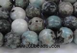 CLR63 15.5 inches 10mm round natural larimar gemstone beads