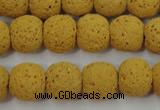 CLV370 15.5 inches 12mm ball dyed lava beads wholesale