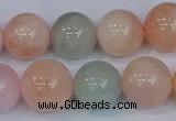 CMG175 15.5 inches 14mm round morganite gemstone beads wholesale