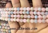CMG336 15.5 inches 6mm round natural morganite beads