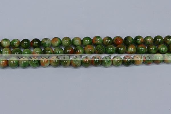 CMJ677 15.5 inches 12mm round rainbow jade beads wholesale