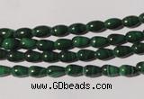 CMN215 15.5 inches 4*6mm teardrop natural malachite beads wholesale