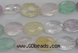 CMQ252 15.5 inches 10*14mm faceted oval multicolor quartz beads