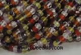 CMQ34 15.5 inches 2.5*4mm faceted rondelle multicolor quartz beads