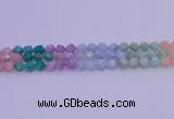 CMQ394 15.5 inches 12mm faceted nuggets mixed quartz beads