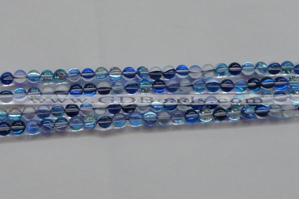 CMS1582 15.5 inches 8mm round synthetic moonstone beads wholesale