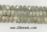 CMS1769 15.5 inches 6*12mm - 8*13mm faceted tyre moonstone beads