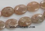 CMS35 15.5 inches 12*16mm faceted oval moonstone gemstone beads