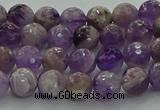 CNA1011 15.5 inches 6mm faceted round dogtooth amethyst beads
