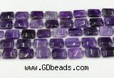 CNA1184 15.5 inches 10*14mm rectangle amethyst beads wholesale