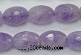 CNA316 15.5 inches 13*18mm faceted rice natural lavender amethyst beads