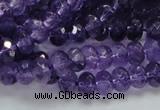 CNA62 15.5 inches 6*9mm faceted rondelle grade A natural amethyst beads