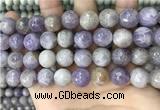 CNA689 15.5 inches 12mm faceted round lavender amethyst beads