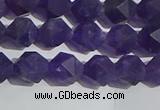 CNA766 15.5 inches 6mm faceted nuggets matte amethyst beads