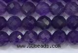 CNA990 15.5 inches 4mmm faceted round amethyst beads wholesale