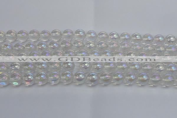 CNC203 15.5 inches 10mm round AB-color white crystal beads
