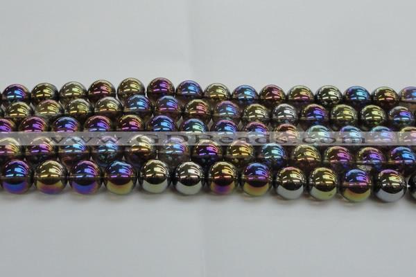 CNC255 15.5 inches 14mm round AB-color white crystal beads