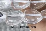 CNC727 15.5 inches 10*10mm heart white crystal beads wholesale