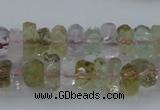 CNG1105 15.5 inches 5*8mm - 6*12mm faceted nuggets mixed quartz beads