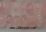 CNG1177 15.5 inches 6*14mm - 8*14mm nuggets rose quartz beads