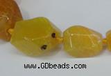 CNG1355 15.5 inches 8*10mm - 20*25mm faceted nuggets agate beads