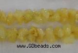 CNG2201 15.5 inches 8*10mm - 10*12mm nuggets plated druzy quartz beads