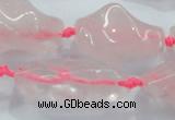 CNG422 15.5 inches 15*20mm - 22*34mm nuggets rose quartz beads