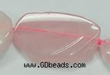 CNG460 15.5 inches 20*30mm - 45*55mm nuggets rose quartz beads
