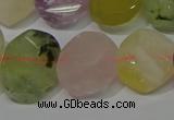 CNG5137 15.5 inches 15*18mm - 15*20mm faceted freeform mixed quartz beads