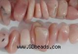CNG580 15.5 inches 4*10mm nuggets pink opal gemstone chips beads